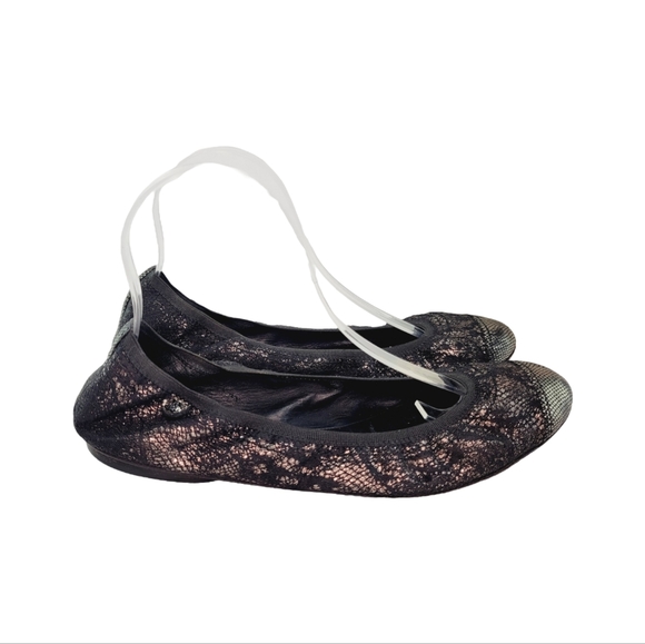 AUTHENTIC CHANEL Ballet Flats Stretch Spirit - Black Shimmer 40 EU (10US) - Picture 2 of 11